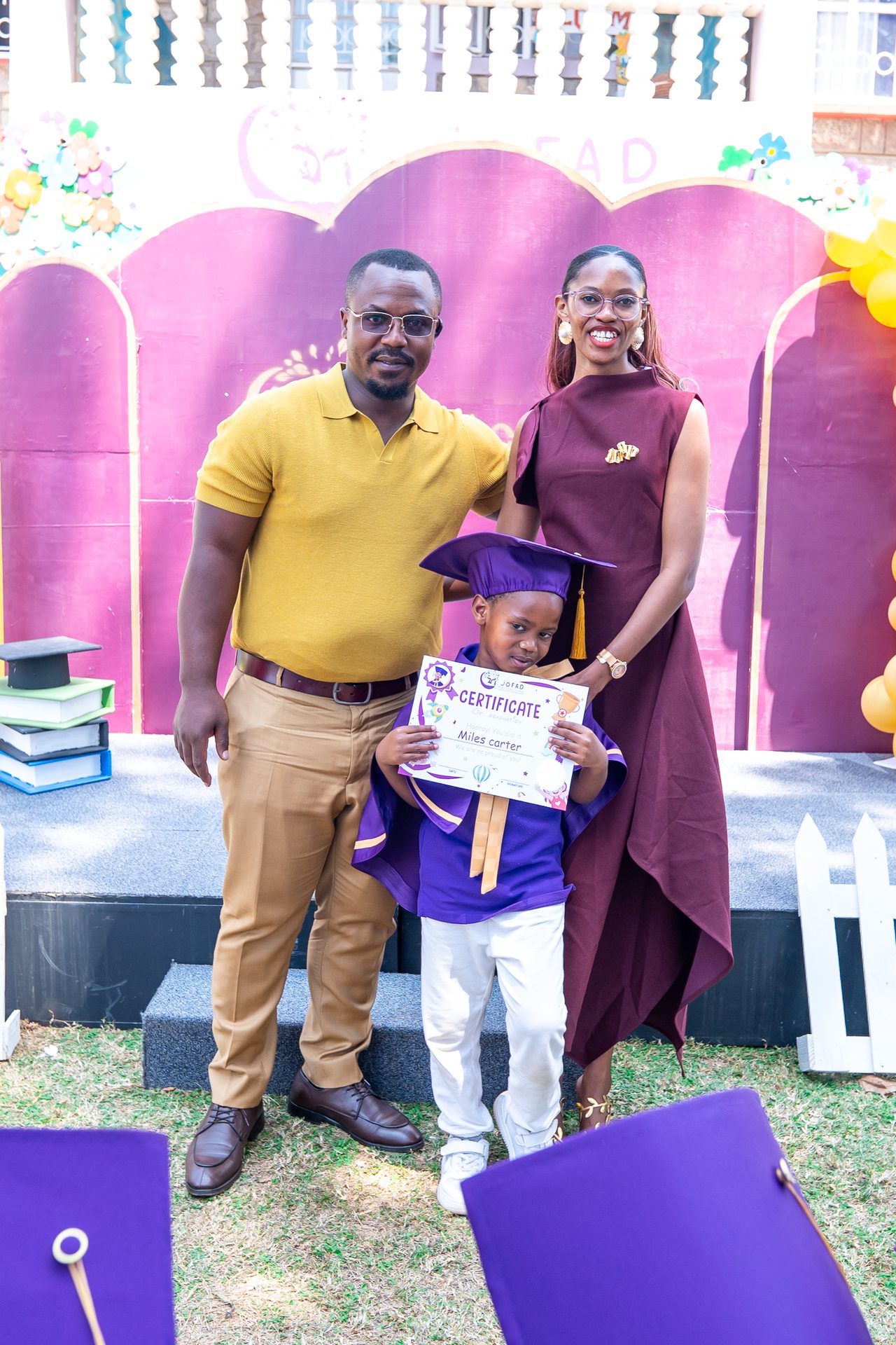 Jofad graduating students celebrating together as a community
